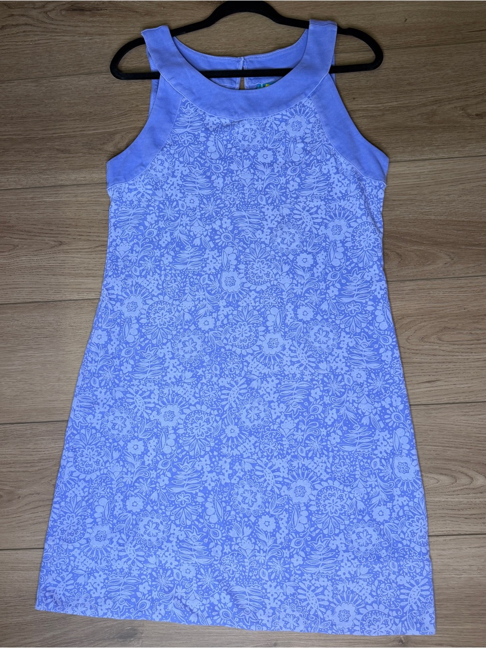 NWT 100% cotton USA Made Periwinkle Floral Lilac Swim Coverup Beach Dress